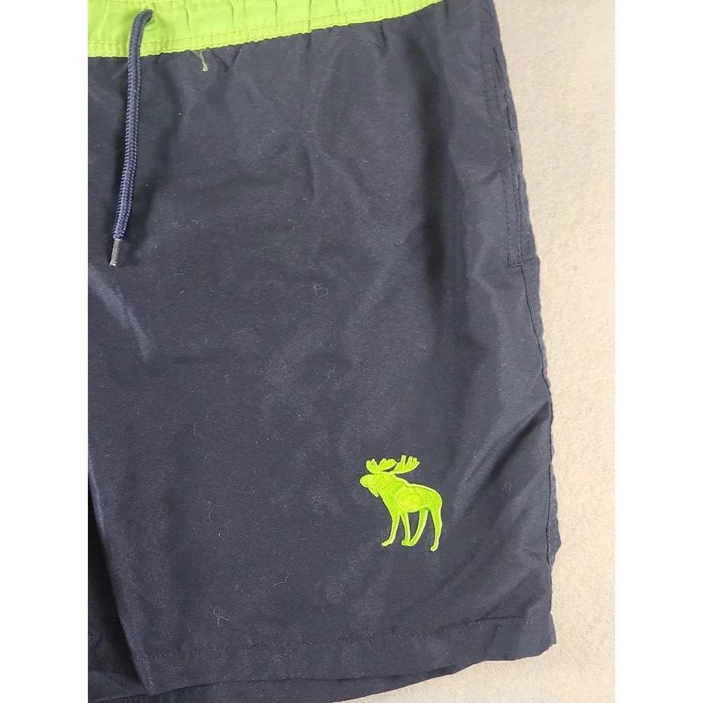 Abercrombie & Fitch Board Shorts Mens 2XL Blue Swim Trunks Drawstring Pocket